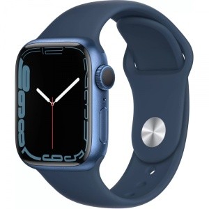 Apple Watch Series 7, 41 мм, синего цвета, спортивный ремешок — купить в Санкт-Петербурге