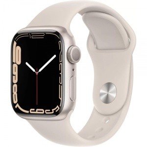Apple Watch Series 7, 41 мм, «сияющая звезда», спортивный ремешок — купить в Санкт-Петербурге