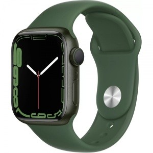 Apple Watch Series 7, 41 мм, зеленого цвета, спортивный ремешок — купить в Санкт-Петербурге