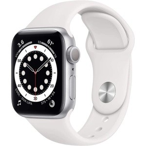 Apple Watch Series 6, 40 мм, серебристого цвета, спортивный ремешок — купить в Санкт-Петербурге