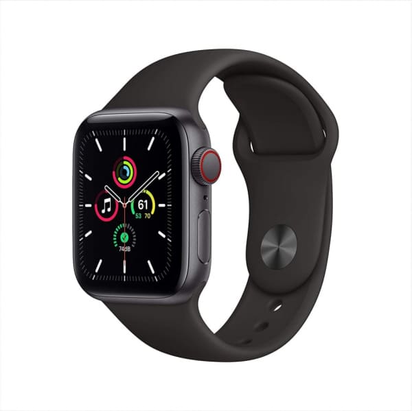 Apple Watch SE, 40 мм, "Серый космос", спортивный ремешок