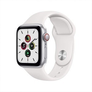 Apple Watch SE, 40 мм, серебристого цвета, спортивный ремешок — купить в Санкт-Петербурге