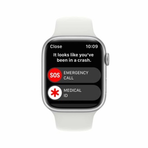 Apple Watch Series 8 45mm Silver Aluminum Case with Sport Band, White