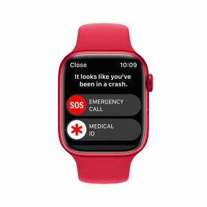 Apple Watch Series 8 45mm Red Aluminum Case with Sport Band, Red