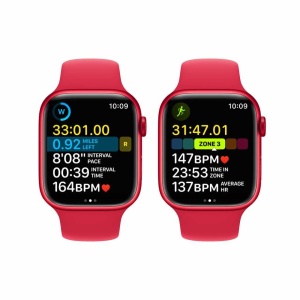 Apple Watch Series 8 45mm Red Aluminum Case with Sport Band, Red