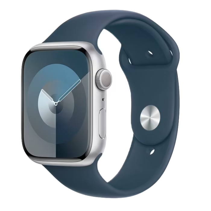 Apple Watch Series 9 GPS 41mm (корпус - серебристый, спортивный ремешок серебристый, IP6X) — купить в Санкт-Петербурге