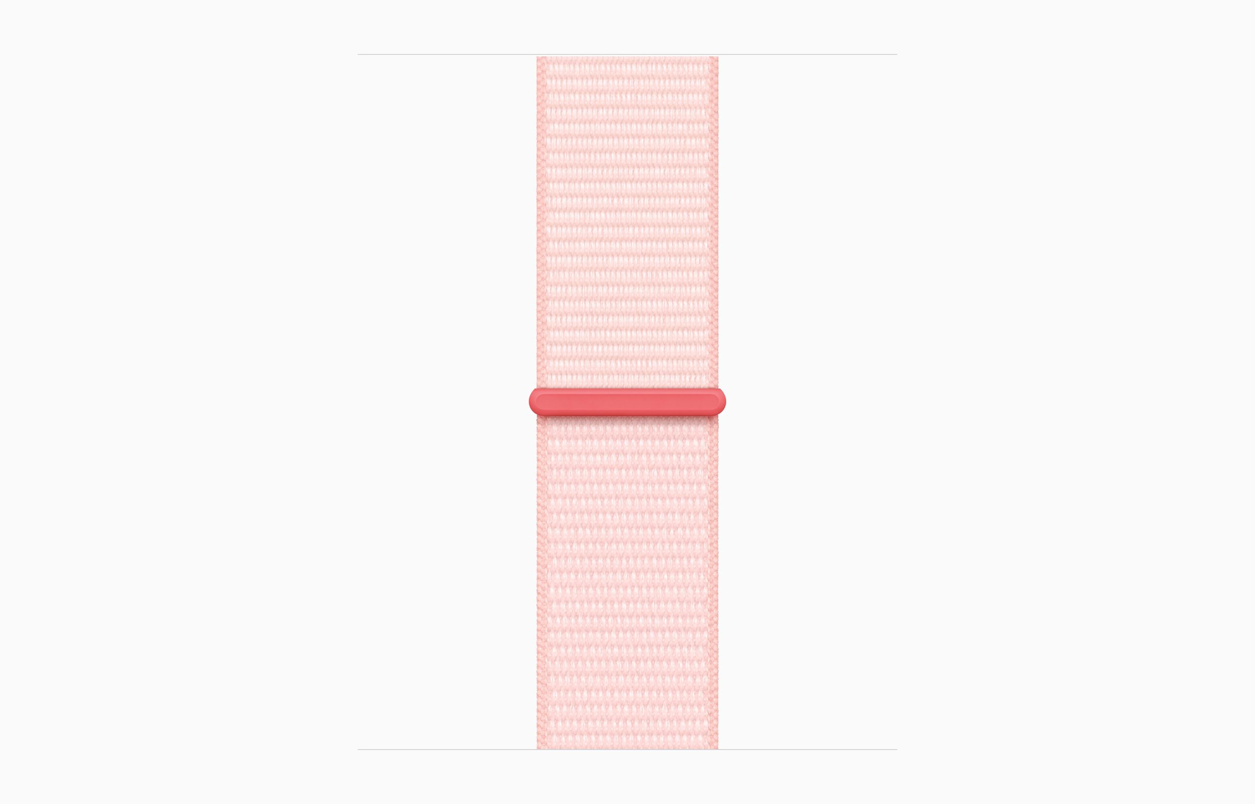 Apple Watch Series 9 41mm Pink Aluminum Case with Light Pink Sport Loop