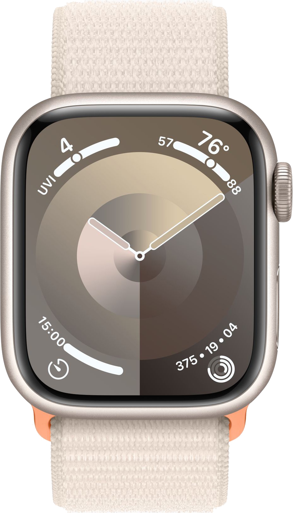 Apple Watch Series 9 41mm Starlight Aluminum Case with Starlight Sport Loop