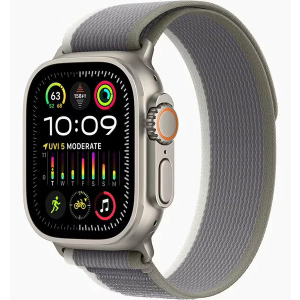Apple Watch Ultra 2 GPS + Cellular 49mm (корпус - титан, ремешок Trail Loop зеленый-серый, IP6X)