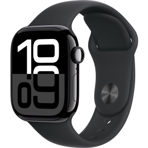 Apple Watch Series 10 46mm Jet Black Aluminum Case with Sport Band, Black — купить в Санкт-Петербурге