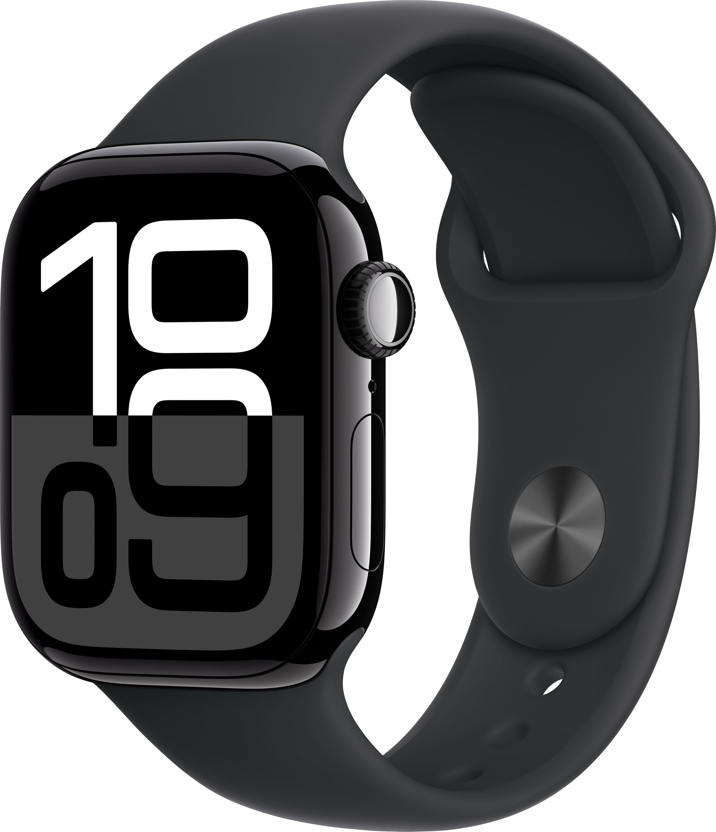 Apple Watch Series 10 42mm Jet Black Aluminum Case with Sport Band, Black — купить в Санкт-Петербурге