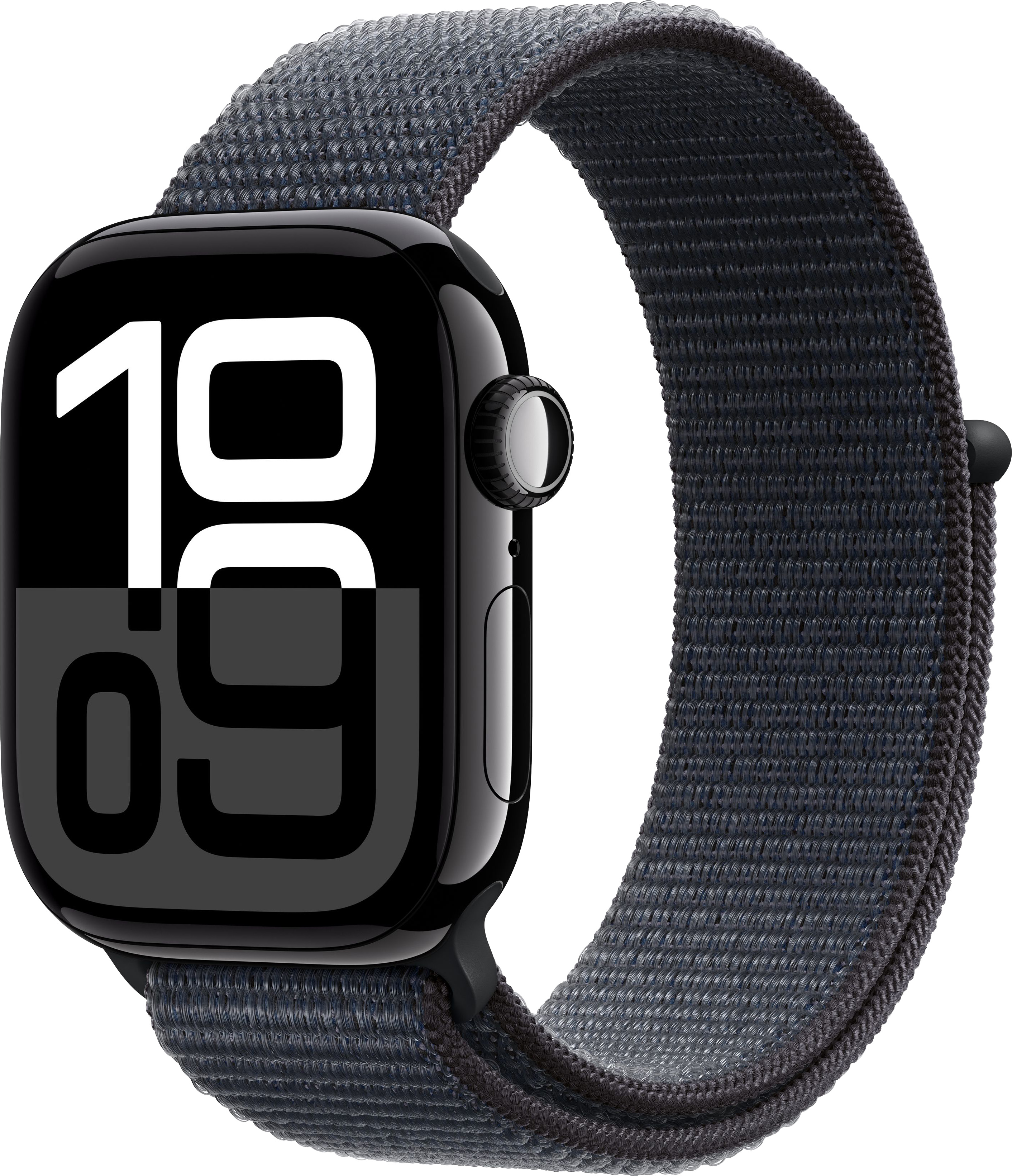 Apple Watch Series 10 42mm Jet Black Aluminum Case with Sport Loop, Ink — купить в Санкт-Петербурге