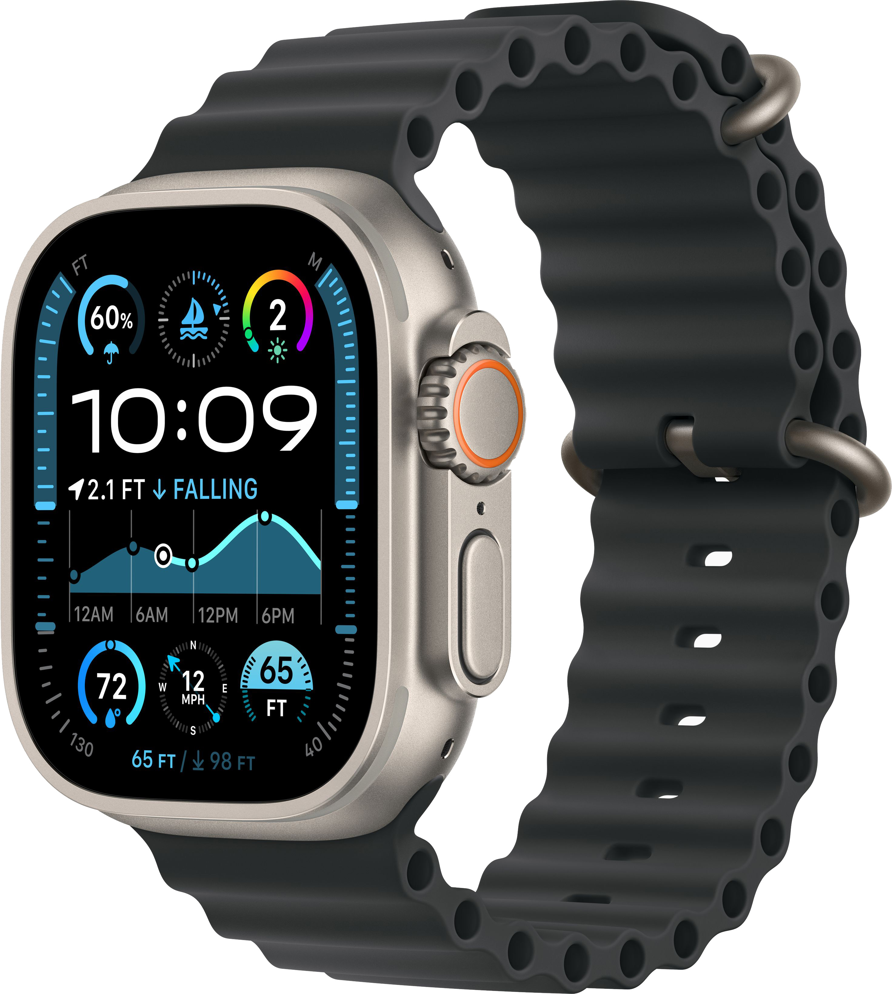 Apple Watch Ultra 2 (2024) 49mm Natural Titanium Case with Black Ocean Band — купить в Санкт-Петербурге