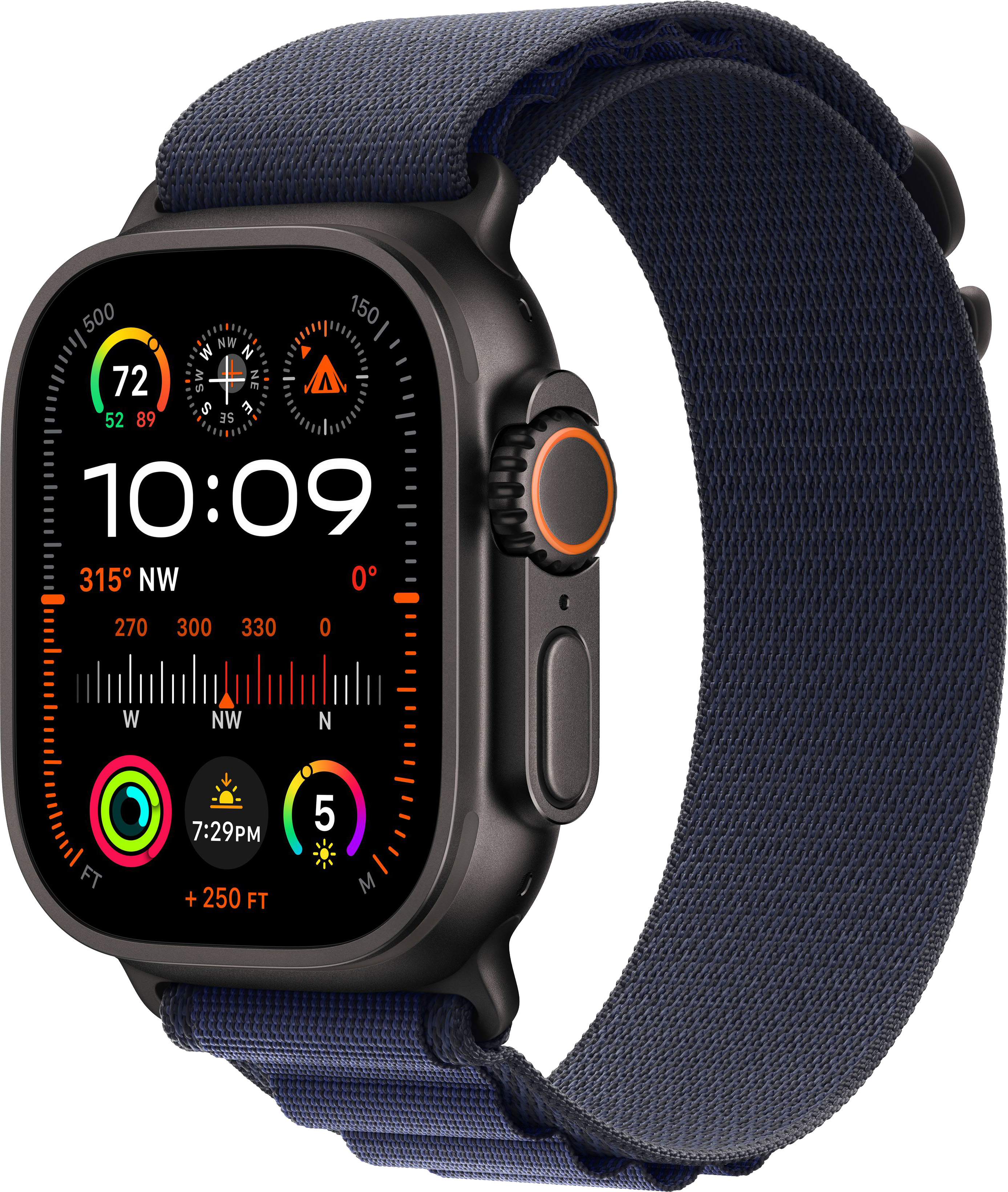 Apple Watch Ultra 2 (2024) 49mm Black Titanium Case with Navy Alpine Loop Large — купить в Санкт-Петербурге