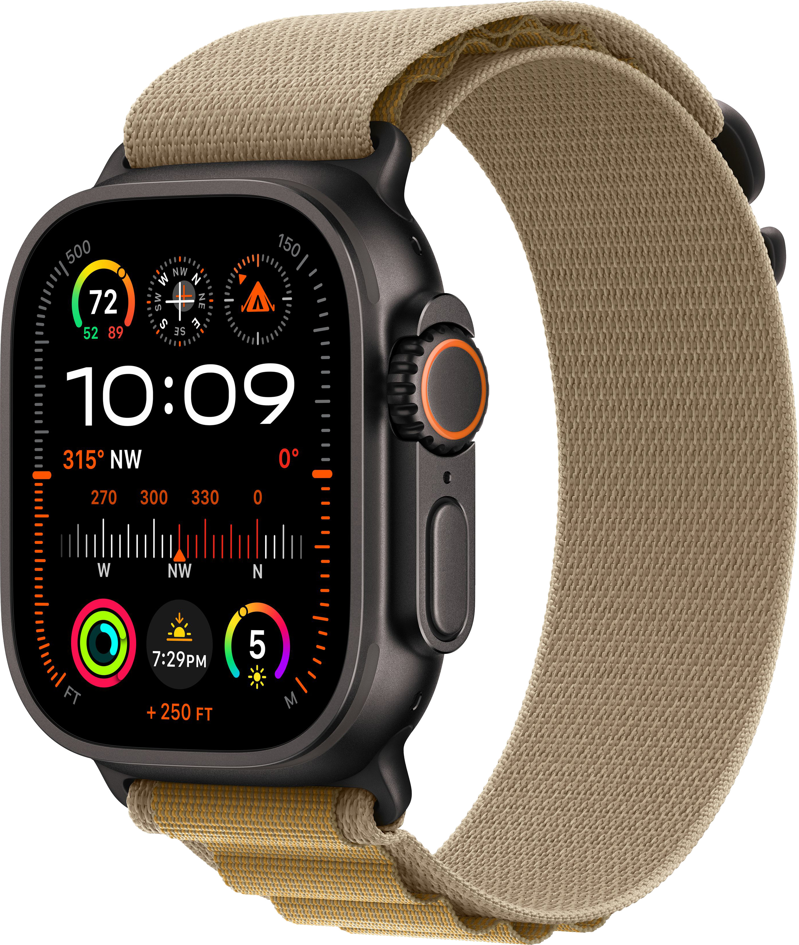 Apple Watch Ultra 2 (2024) 49mm Black Titanium Case with Tan Alpine Loop Large — купить в Санкт-Петербурге
