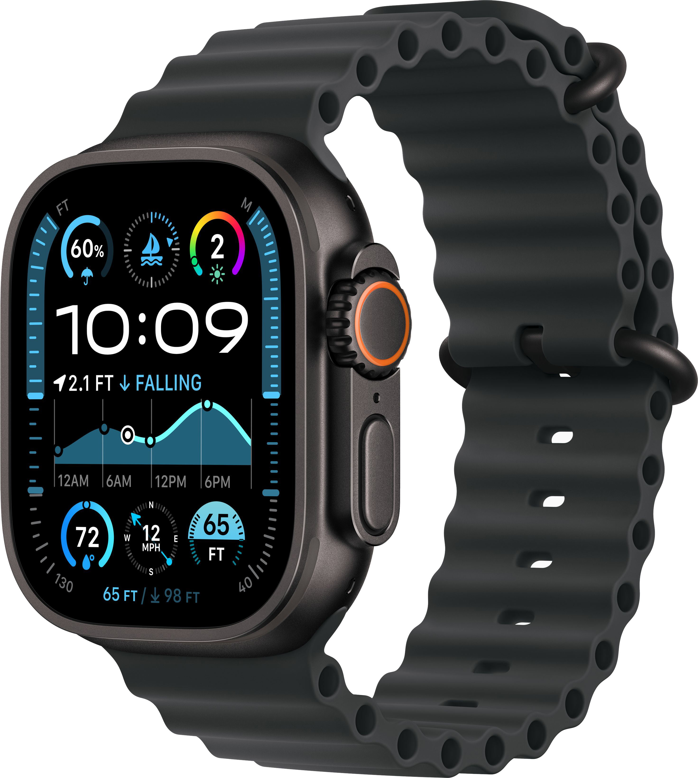 Apple Watch Ultra 2 (2024) 49mm Black Titanium Case with Black Ocean Band — купить в Санкт-Петербурге