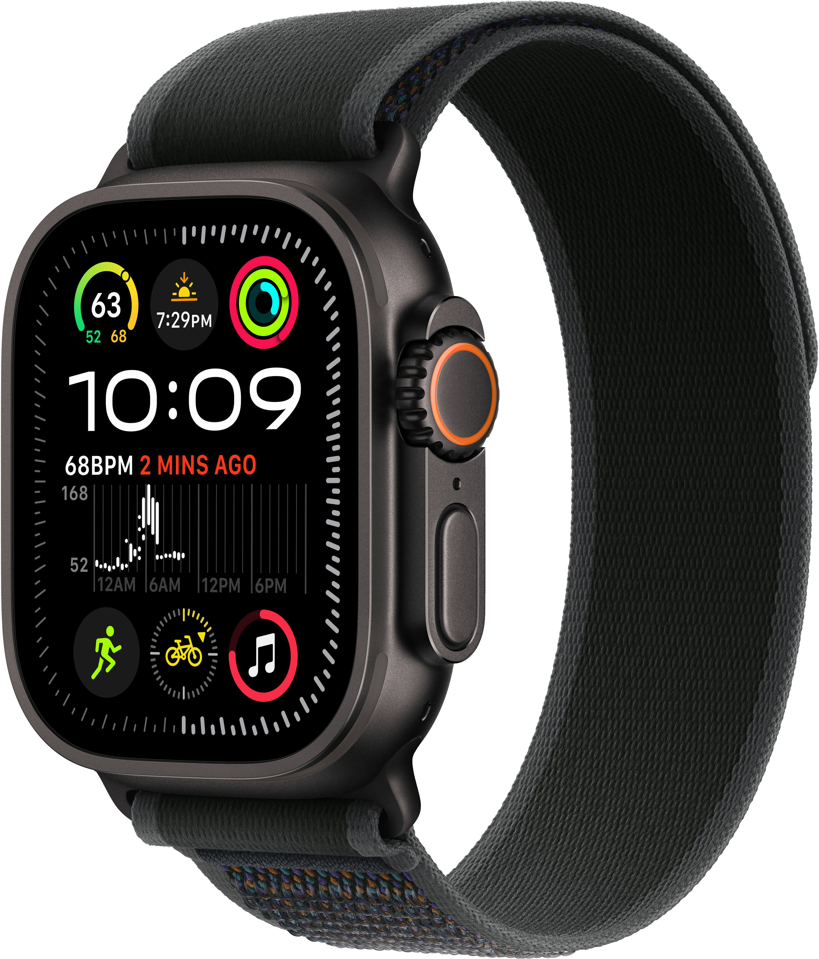 Apple Watch Ultra 2 (2024) 49mm Black Titanium Case with Black Trail Loop (M/L) — купить в Санкт-Петербурге